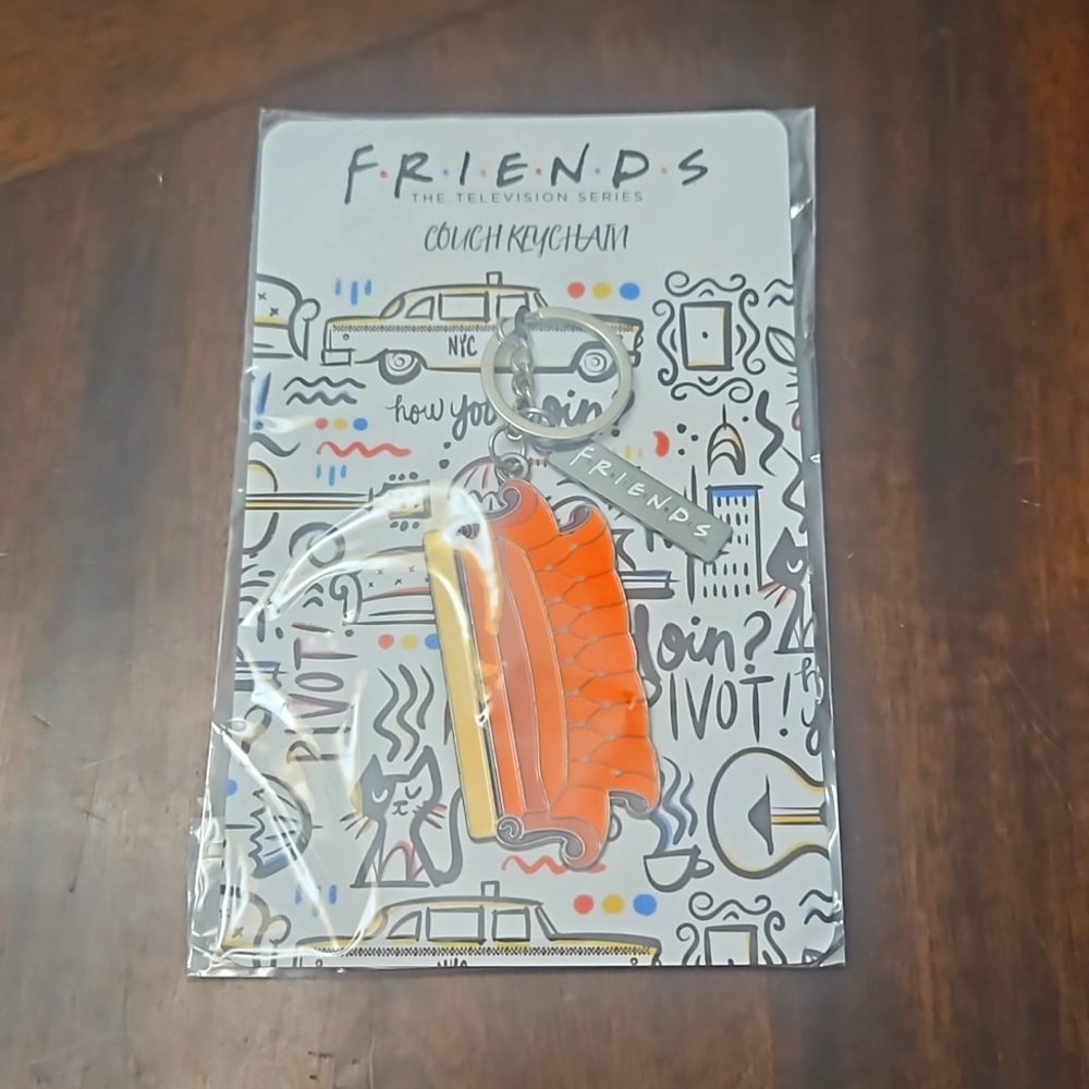 FRIENDS couch keychain (metal)